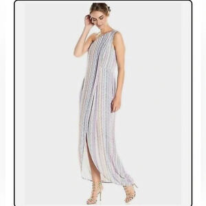 BCBG Dries Georgette Printed One-Shoulder Gown size 4